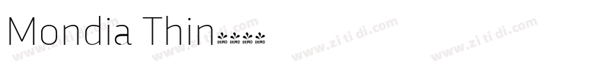 Mondia Thin字体转换